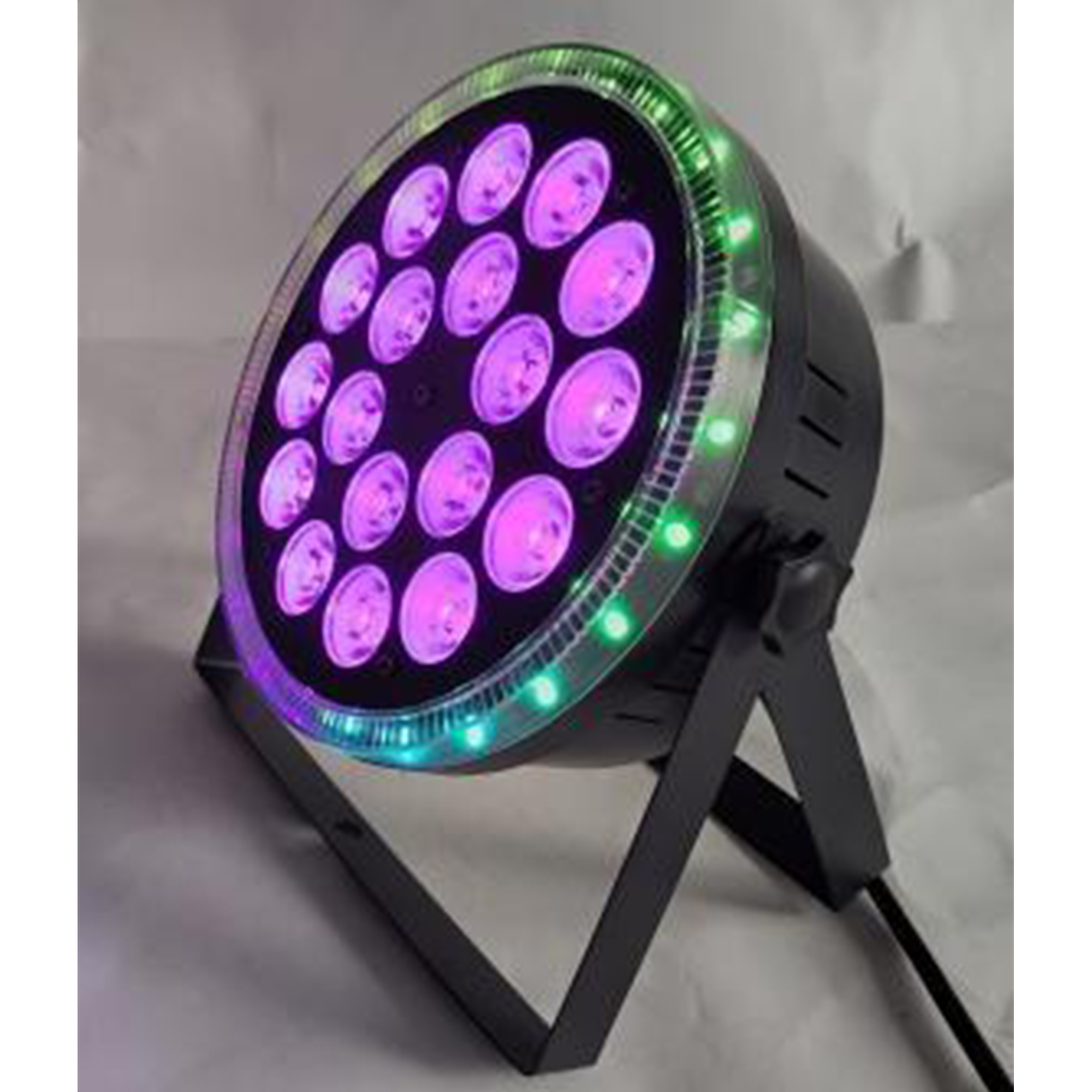 18 six-in-one PAR lights (with aperture)